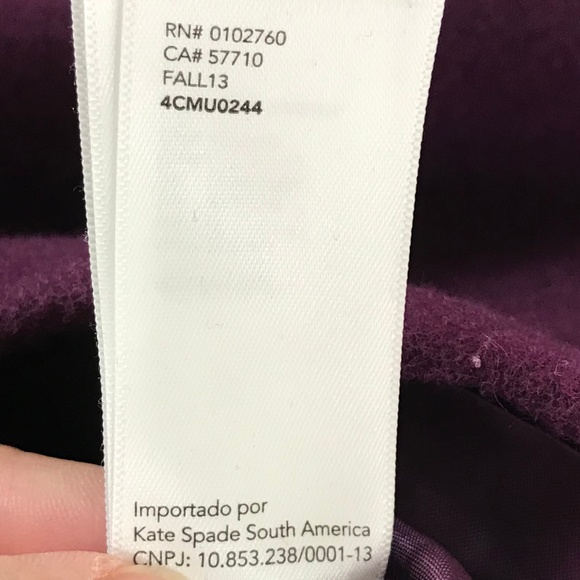 Kate Spade Saturday Plum Wool Buckle Over Dress - Picture 8 of 8